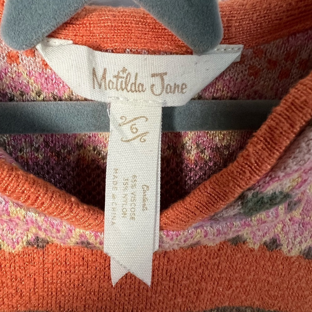 Matilda Jane Sweater Top Keep Me Cozy Choose Your Path Fall Size 6 Girls - Picture 5 of 5